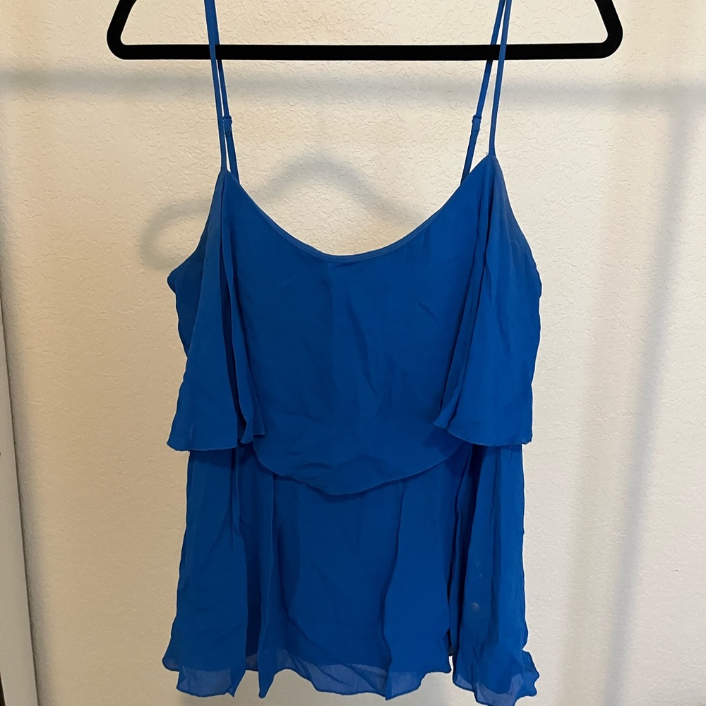 Blue layered tank top